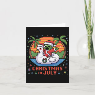 Carte Noël En Juillet Drôle Père Noël Zombie Poulet Pixe