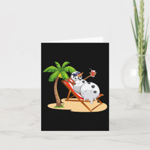 Carte Noël En Juillet Drôle Snowman Beach Été Hawai