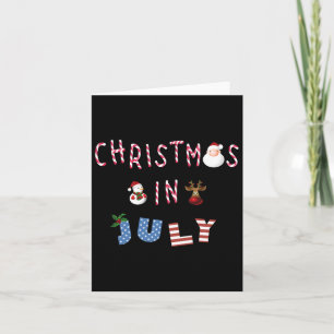 Carte Noël En Juillet Drôle Sucre de canne Père Noël Rei