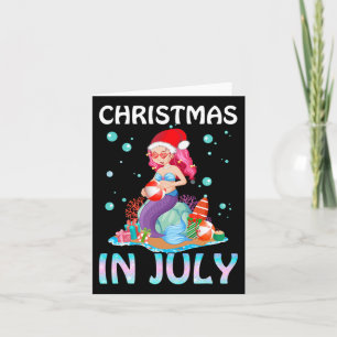 Carte Noël En Juillet Mignonne Sirène Été 1