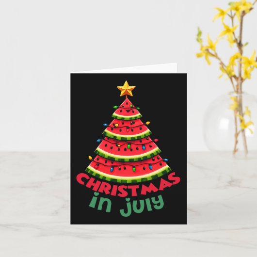 Carte Noël En Juillet Pastèque Noël Arbre Hommes D'Été (Fleur jaune)