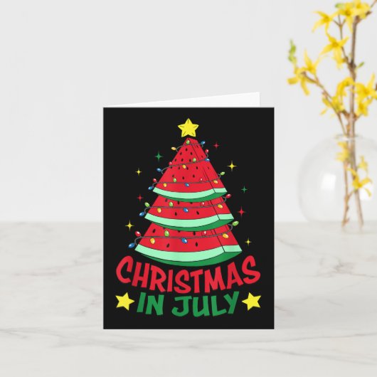 Carte Noël En Juillet Pastèque Noël Arbre Hommes D'Été (Fleur jaune)