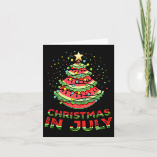 Carte Noël En Juillet Pastèque Xmas Arbre Été1