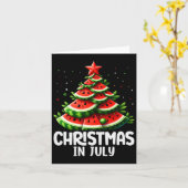 Carte Noël En Juillet Pastèque Xmas Arbre Hommes Femmes (Fleur jaune)