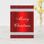 Carte Noël en velours rouge (Fleur jaune)