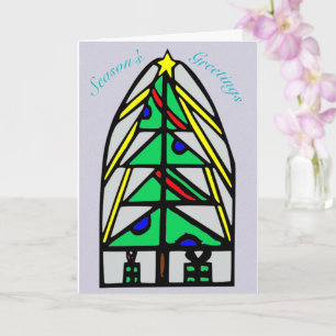 Carte Noël en verre tendu