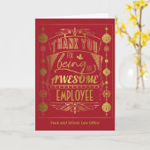 Carte Noël Entreprise Employé vacances (Fleur jaune)