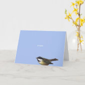 Carte Noël envie de chickadee (Fleur jaune)
