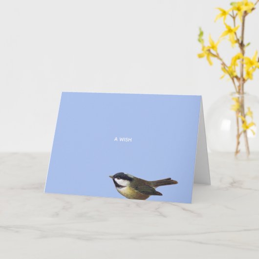 Carte Noël envie de chickadee (Fleur jaune)