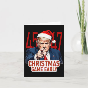 Carte Noël est arrivé tôt drôle Donald Trump Père Noël C
