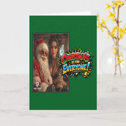 Carte Noël est pour tout le monde ! (Fleur jaune)