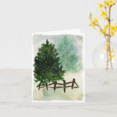 Carte Noël est tendresse, courage et espoir (Fleur jaune)