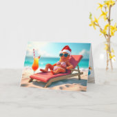 Carte Noël Estarfish Bain de soleil (Fleur jaune)