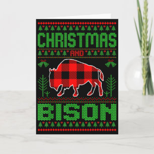 Carte Noël Et Bison Vacances De Noël Bizarre Noël B