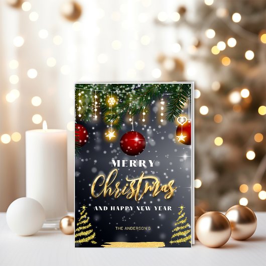 Carte Noël étincelant