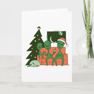 Carte Noël extraterrestre