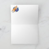 Carte Noël familial Cute Corgi (Intérieur)