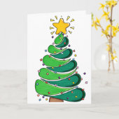 Carte Noël Fantaisiste (Fleur jaune)
