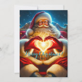 Carte Noël festif d'hiver de père Noël (Devant)