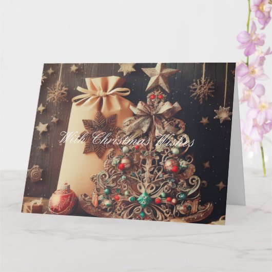 Carte Noël festif victorien (Orchidée)