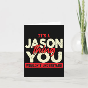 Carte Noël Fête des pères Anniversaire Nom Jason