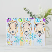 Carte Noël flocon de neige de buffle (Debout devant)