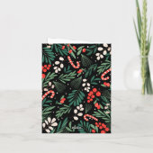 Carte Noël floral noir (Dos)