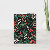 Carte Noël floral noir (Devant)