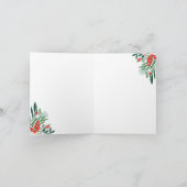 Carte Noël floral noir (Intérieur)