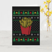 Carte Noël Français Fries Ugly Sweat (Fleur jaune)