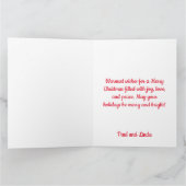 Carte Noël Frise Bichon Personnalisé (Intérieur)