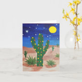 Carte Noël funky dans le désert (Fleur jaune)