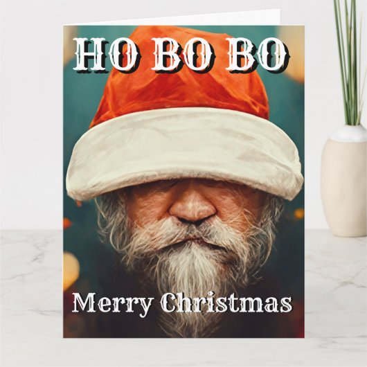 Carte Noël Funny Novelty HO BO BO Salutation (Devant)