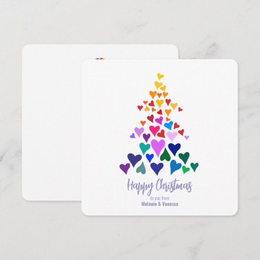 Carte Noël gay minimaliste (Devant / Derrière)