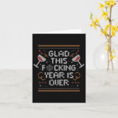 Carte Noël Glad Cette Année Fcccale Est Terminée - Drôle (Fleur jaune)