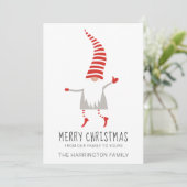 Carte Noël Gnome (Debout devant)