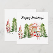 Carte Noël Gnome Design 1 (Devant / Derrière)
