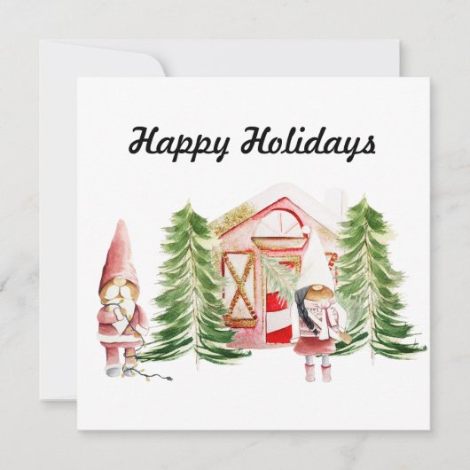 Carte Noël Gnome Design 1 (Devant)