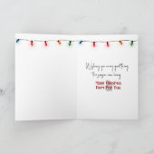 Carte Noël Golden Retriever avec cadeaux de vacances (Intérieur)