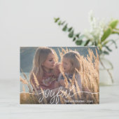 Carte Noël ・ Hanoukka JOYFUL Gold Confetti PHOTO (Debout devant)