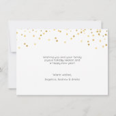 Carte Noël ・ Hanoukka JOYFUL Gold Confetti PHOTO (Dos)