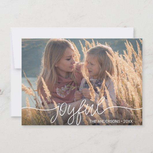 Carte Noël ・ Hanoukka JOYFUL Gold Confetti PHOTO (Devant)