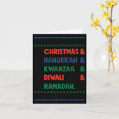 Carte Noël Hanoukka Kwanzaa Diwali Ramadan Funny Ug (Fleur jaune)