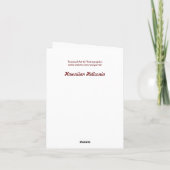 Carte Noël hawaïen (Dos)