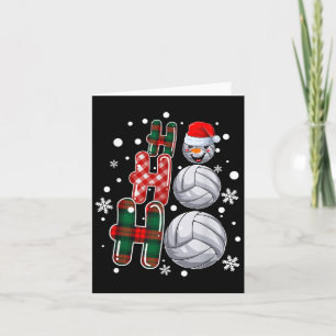 Carte Noël Ho-ho-ho Père Noël Snowman Volleyball Noël P
