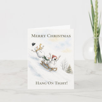 Carte Noël Humour Bonhomme de Neige