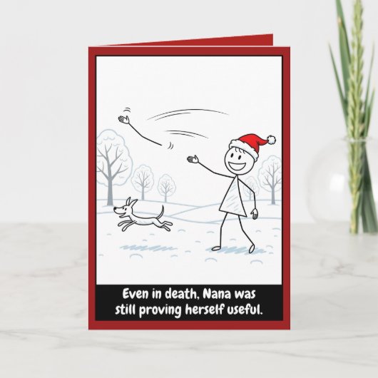 Carte Noël humour noir (Devant)