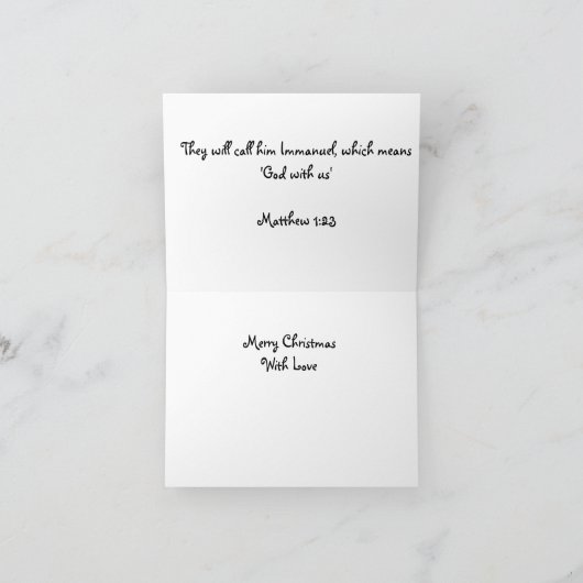 Carte Noël Jésus (Intérieur)