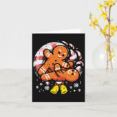 Carte Noël Jiu Jitsu Gingerbread Xmas Bjj Lutte (Fleur jaune)