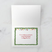 Carte Noël Joie sur texture blanche (Intérieur)